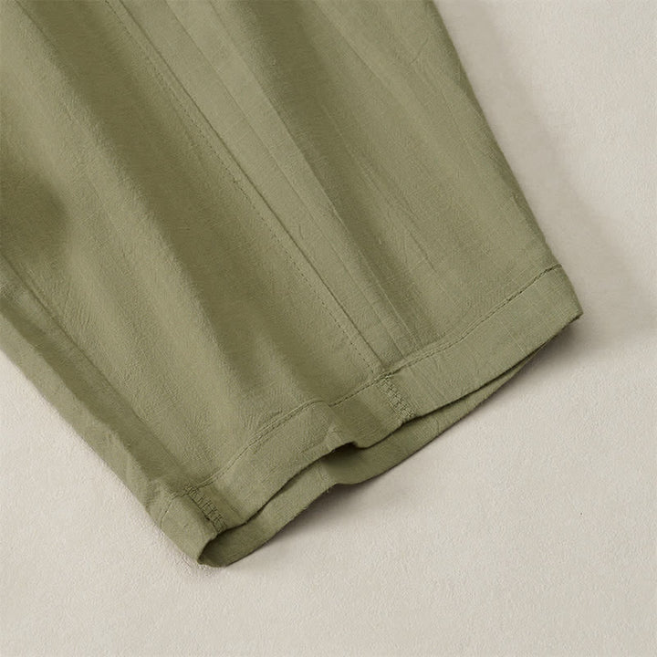 Buddha Stones Pantalones tobilleros básicos informales de color liso para mujer, ideales para primavera y verano. Pantalones de pierna recta con bolsillos. - image 31