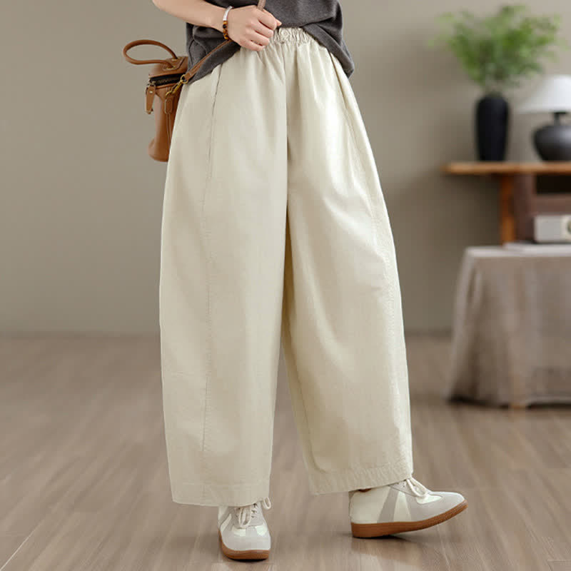 Buddha Stones Pantalones cortos lisos sencillos de color liso para mujer, estilo primavera-verano, de pierna ancha y con bolsillos. - image 9