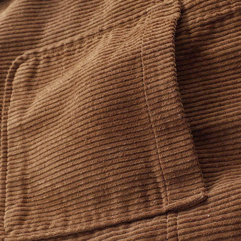 Buddha Stones Chaleco de mujer de pana liso con botones, estilo vintage, para otoño/invierno, con bolsillos. - image 6