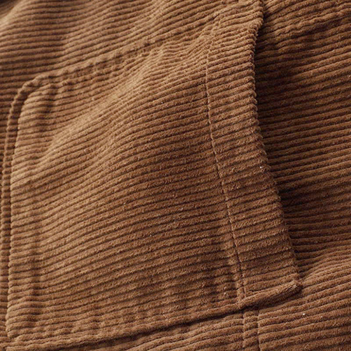 Buddha Stones Chaleco de mujer de pana liso con botones, estilo vintage, para otoño/invierno, con bolsillos. - image 6