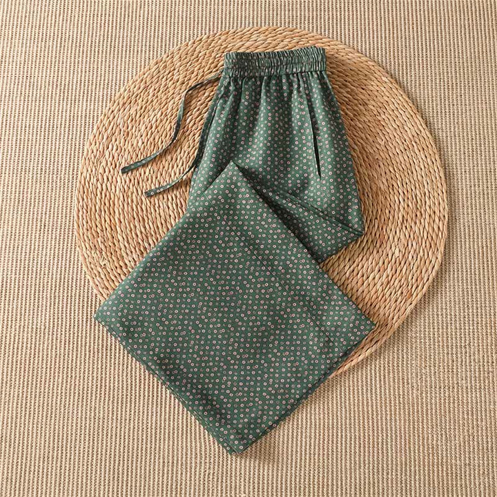Buddha Stones Pantalones cortos de mujer estilo boho casual con cordón ajustable y estampado floral, ideales para primavera y verano. - image 2