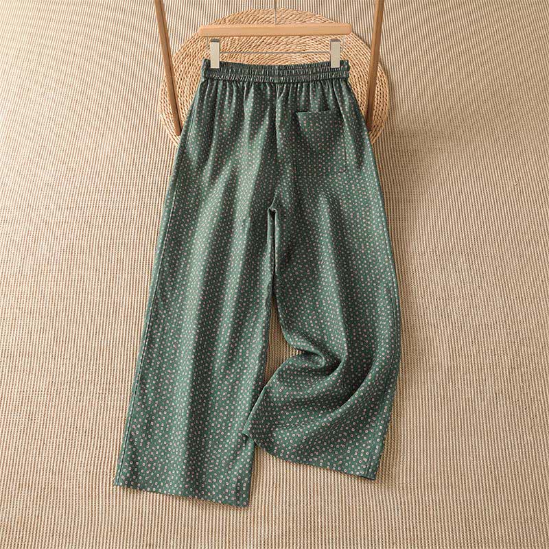 Buddha Stones Pantalones cortos de mujer estilo boho casual con cordón ajustable y estampado floral, ideales para primavera y verano. - image 1