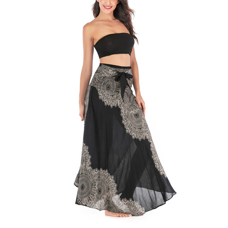 Buddha Stones Dos Estilos Vestir Boho Mandala Flor Falda Vestido Playa - image 15