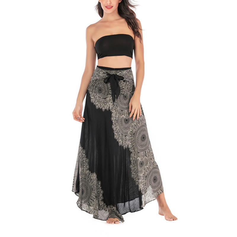 Buddha Stones Dos Estilos Vestir Boho Mandala Flor Falda Vestido Playa - image 13