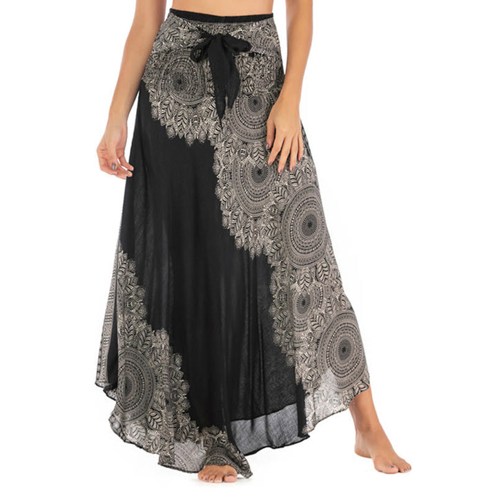 Buddha Stones Dos Estilos Vestir Boho Mandala Flor Falda Vestido Playa - Negro - US4-12, UK/AU8-16, EU36-44 (F) - image 10