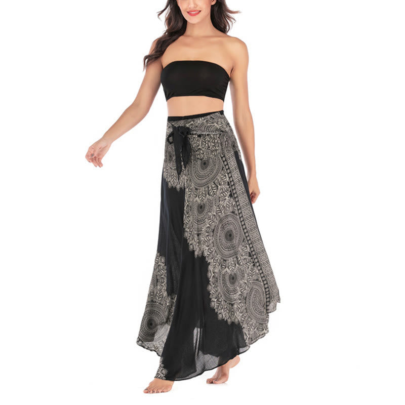 Buddha Stones Dos Estilos Vestir Boho Mandala Flor Falda Vestido Playa - image 14