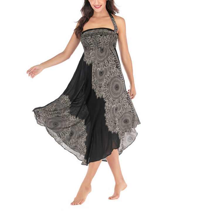 Buddha Stones Dos Estilos Vestir Boho Mandala Flor Falda Vestido Playa - image 19