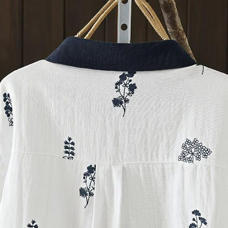 Buddha Stones Camisas de manga larga para mujer, estilo casual vintage, con botones y estampado floral, ideales para primavera y otoño. - image 11