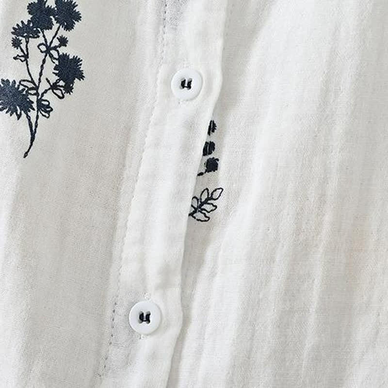 Buddha Stones Camisas de manga larga para mujer, estilo casual vintage, con botones y estampado floral, ideales para primavera y otoño. - image 8