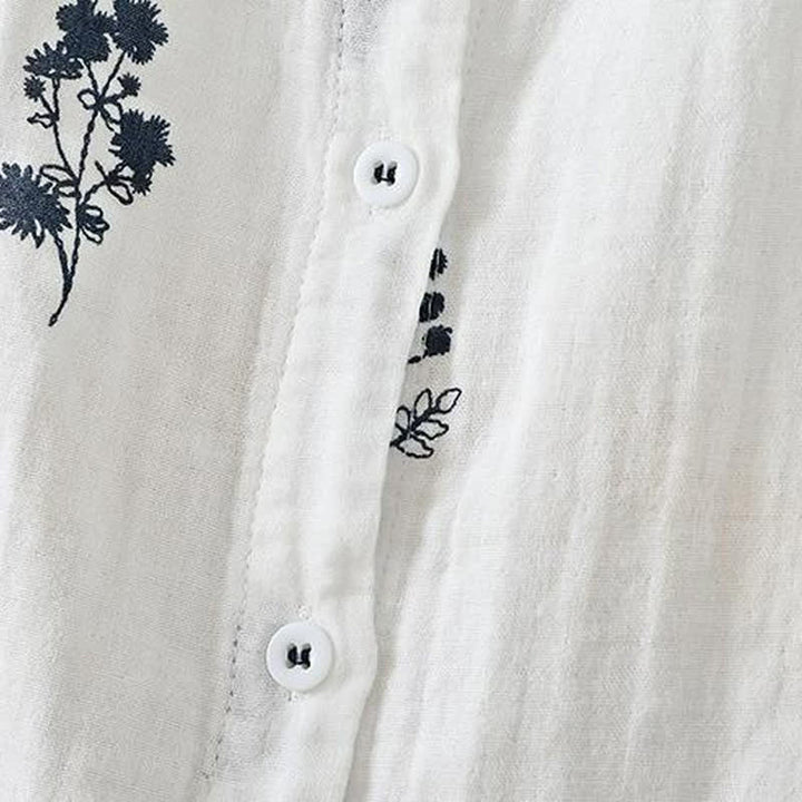 Buddha Stones Camisas de manga larga para mujer, estilo casual vintage, con botones y estampado floral, ideales para primavera y otoño. - image 8