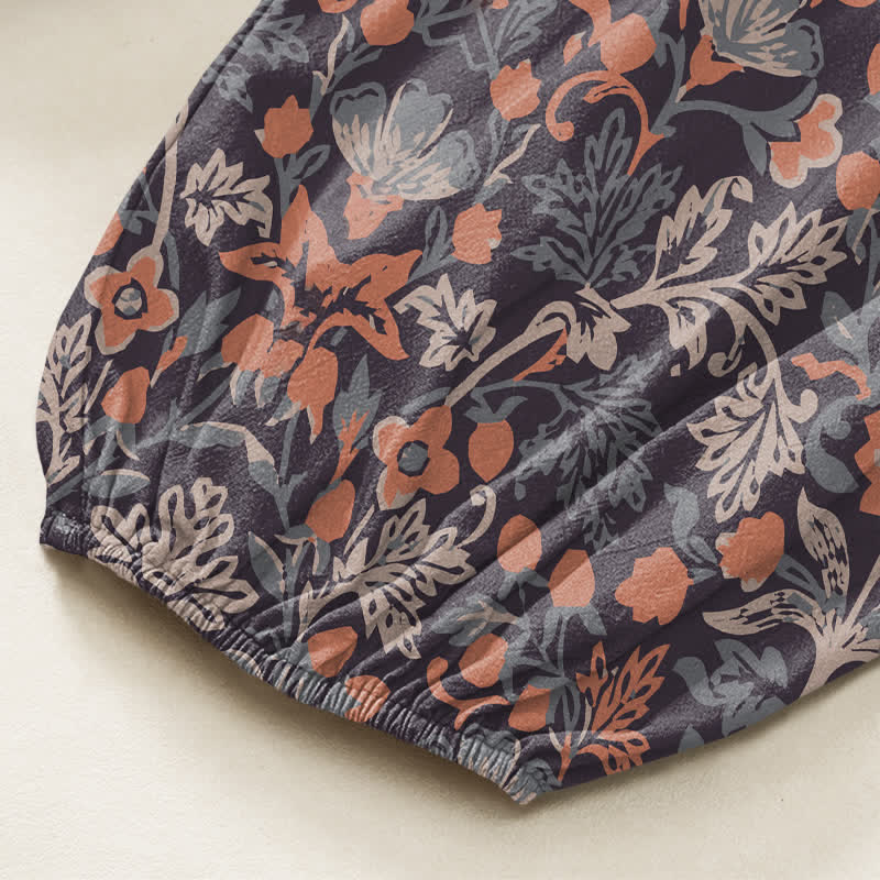 Buddha Stones Pantalones harem de algodón con estampado floral paisley vintage para mujer, cintura elástica y bolsillos laterales. - image 6