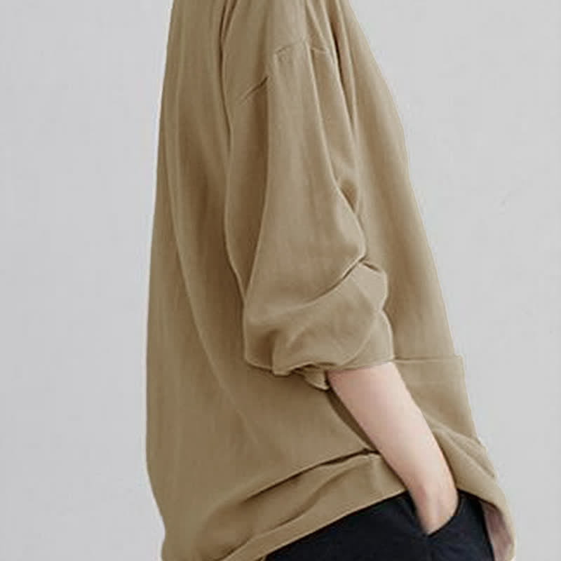 Buddha Stones Camisas de manga larga lisas, informales y minimalistas para mujer, con bolsillos, ideales para primavera y verano. - image 10