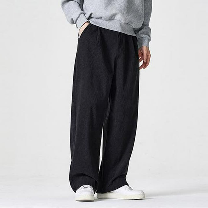 Buddha Stones Pantalones tobilleros casuales de otoño/invierno con cremallera, diseño liso, para hombre, pierna recta, con bolsillo. - image 9
