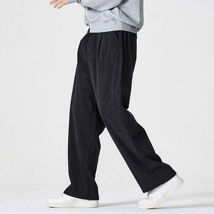 Buddha Stones Pantalones tobilleros casuales de otoño/invierno con cremallera, diseño liso, para hombre, pierna recta, con bolsillo. - image 11
