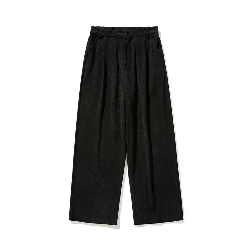 Buddha Stones Pantalones tobilleros casuales de otoño/invierno con cremallera, diseño liso, para hombre, pierna recta, con bolsillo. - image 12
