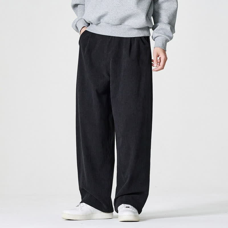 Buddha Stones Pantalones tobilleros casuales de otoño/invierno con cremallera, diseño liso, para hombre, pierna recta, con bolsillo. - image 10