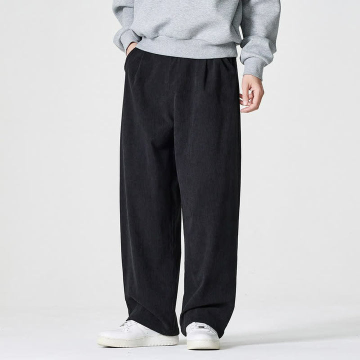 Buddha Stones Pantalones tobilleros casuales de otoño/invierno con cremallera, diseño liso, para hombre, pierna recta, con bolsillo. - image 10
