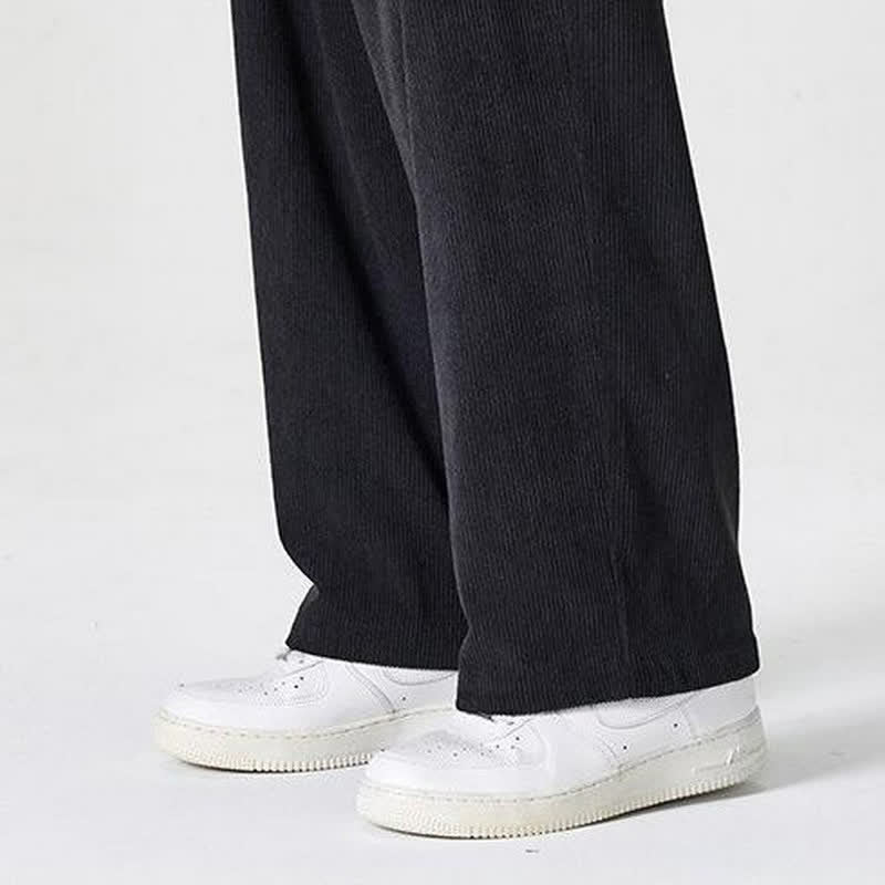 Buddha Stones Pantalones tobilleros casuales de otoño/invierno con cremallera, diseño liso, para hombre, pierna recta, con bolsillo. - image 16