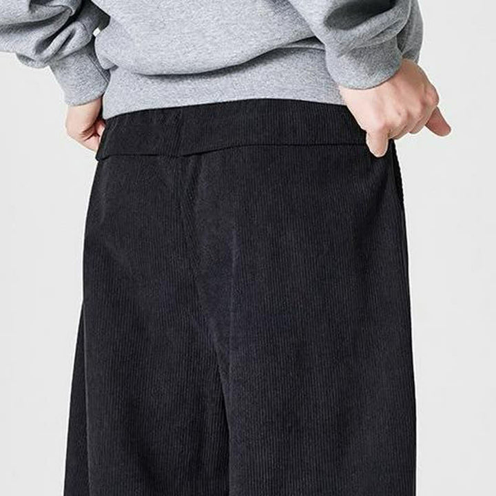 Buddha Stones Pantalones tobilleros casuales de otoño/invierno con cremallera, diseño liso, para hombre, pierna recta, con bolsillo. - image 15