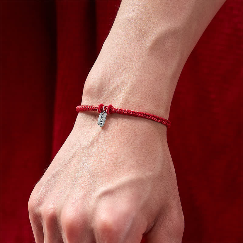 Buddha Stones Pulsera ajustable con dije de la suerte, hecha a mano con hilo trenzado rojo. - image 10