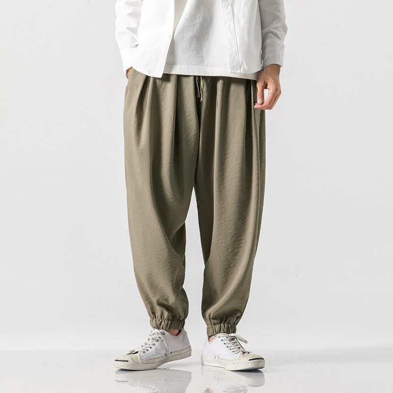 Buddha Stones Pantalones cortos casuales de primavera/verano con cordón ajustable, color liso, para hombre, corte ajustado, con bolsillo. - Broncearse - US/UK/AU46, EU56 (5XL) - image 0