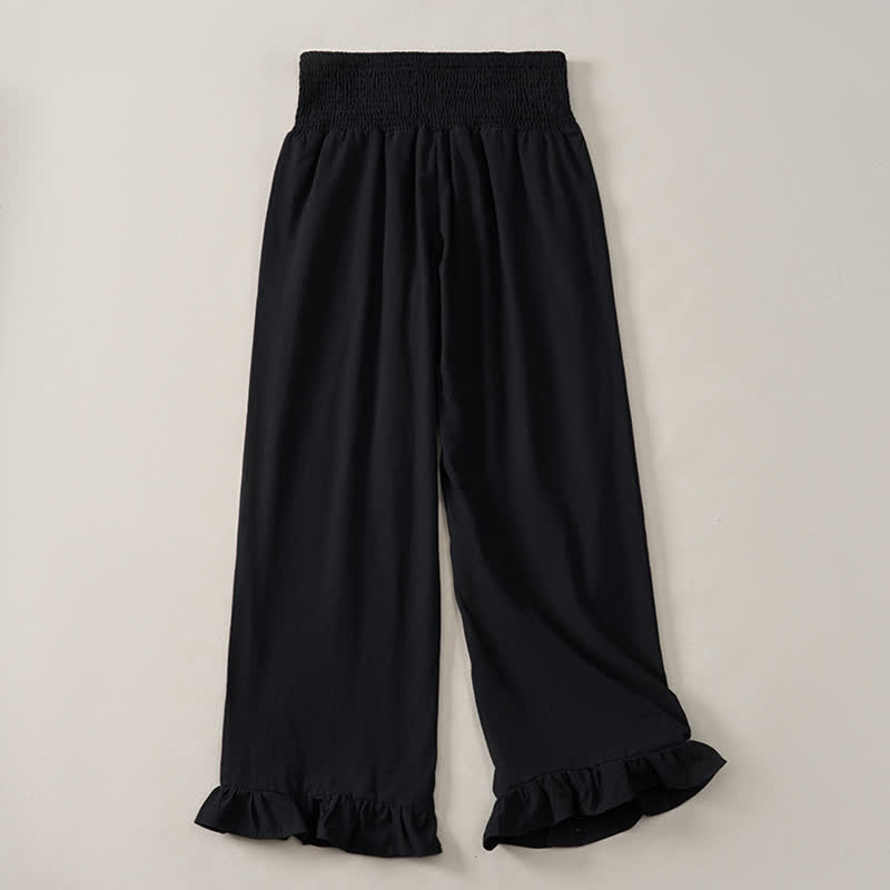 Buddha Stones Pantalones tobilleros de mujer de corte recto con bolsillos, estilo boho casual de primavera/verano. - image 10
