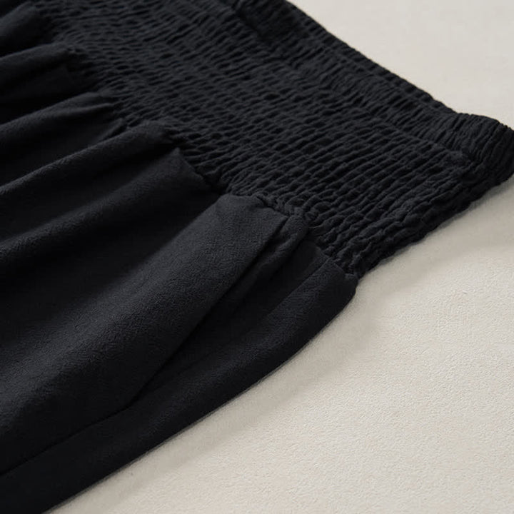 Buddha Stones Pantalones tobilleros de mujer de corte recto con bolsillos, estilo boho casual de primavera/verano. - image 14