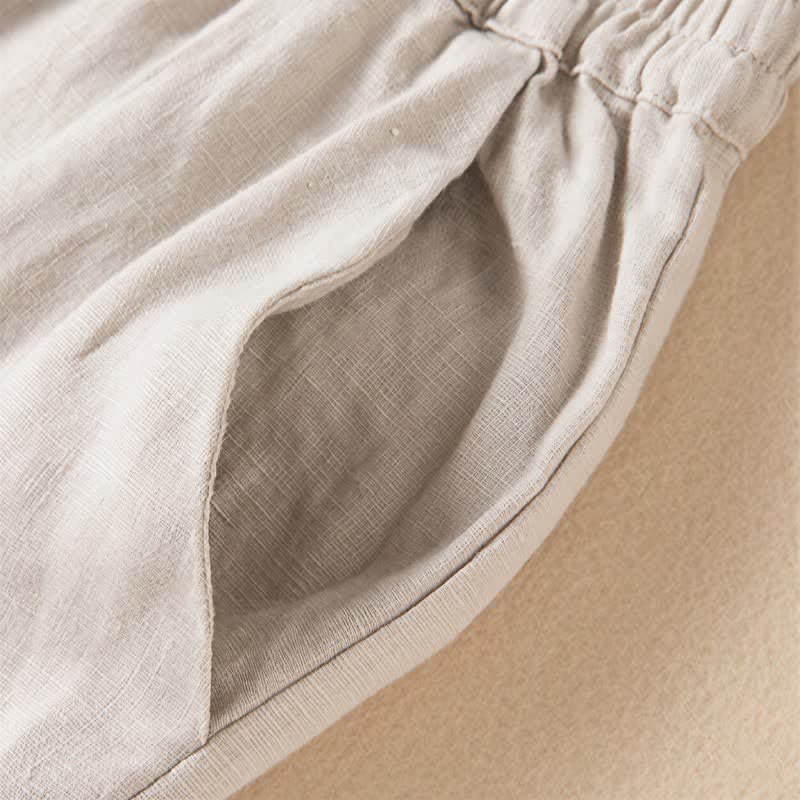 Pantalones anchos de mujer con bolsillos, de color liso y estampado de Buddha Stones. - image 22