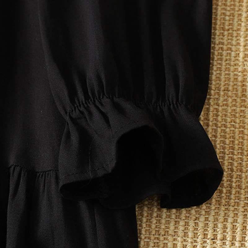 Buddha Stones Vestido largo de manga larga para mujer, estilo bohemio, con botones y bolsillo. - image 11