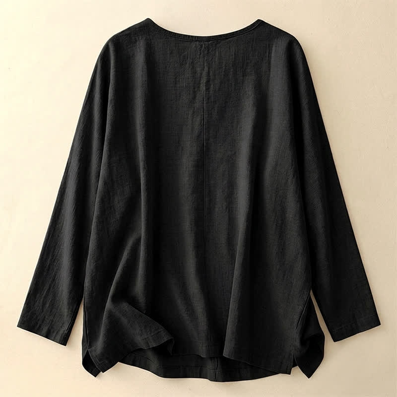 Camiseta informal de manga corta con cuello redondo y diseño holgado para mujer con estampado de Buddha Stones. - image 40