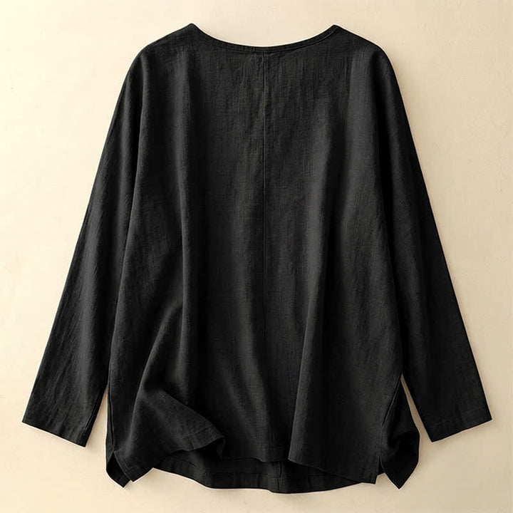 Camiseta informal de manga corta con cuello redondo y diseño holgado para mujer con estampado de Buddha Stones. - image 40