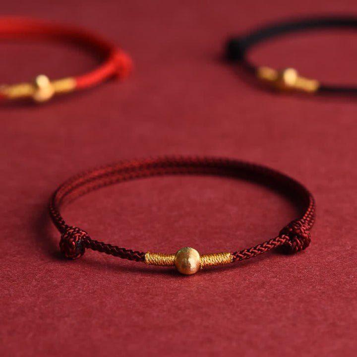 Buddha Stones Pulsera tobillera protectora tejida a mano con hilo rojo - image 0