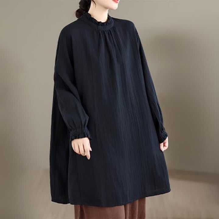 Buddha Stones Camisa túnica de manga larga para mujer, estilo casual vintage, con botones, ideal para primavera y otoño. - image 17