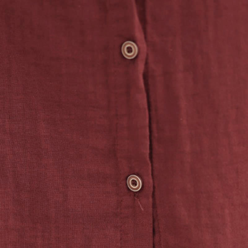 Buddha Stones Camisa túnica de manga larga para mujer, estilo casual vintage, con botones, ideal para primavera y otoño. - image 8