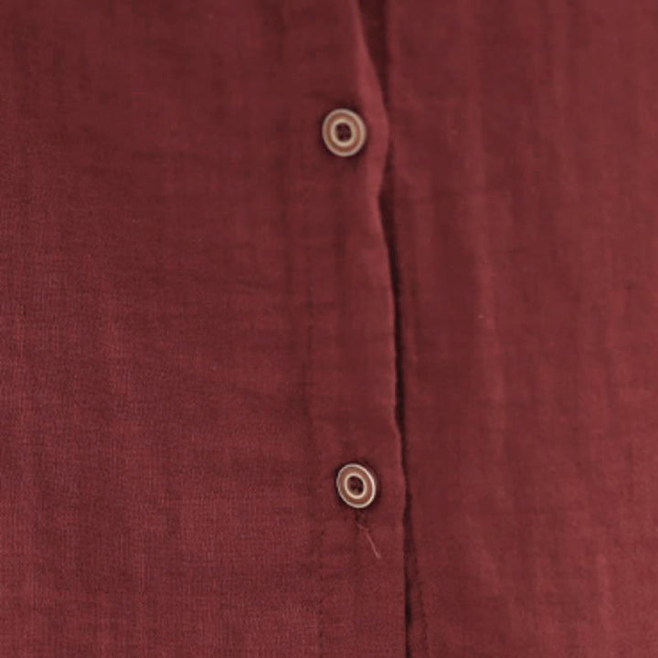 Buddha Stones Camisa túnica de manga larga para mujer, estilo casual vintage, con botones, ideal para primavera y otoño. - image 8