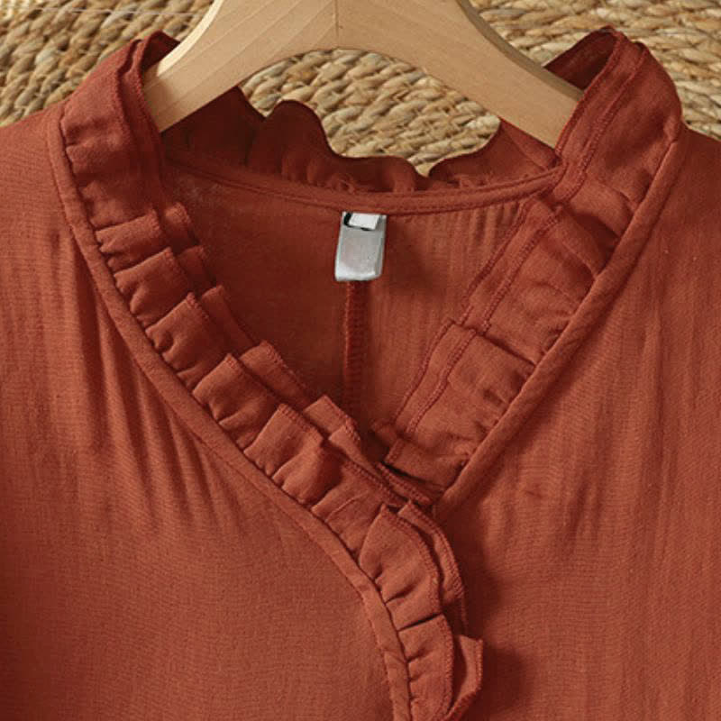 Buddha Stones Vestido largo de manga larga para mujer, estilo bohemio vintage de otoño, con cuello en V y bolsillo. - image 2
