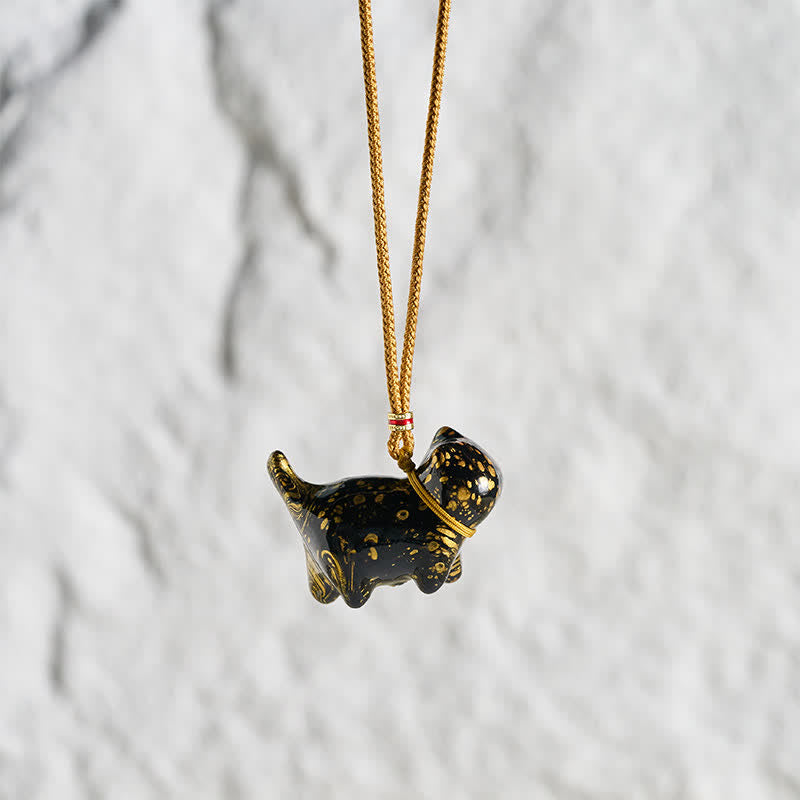Buddha Stones Collar con dije de gato adorable y equilibrado - image 1