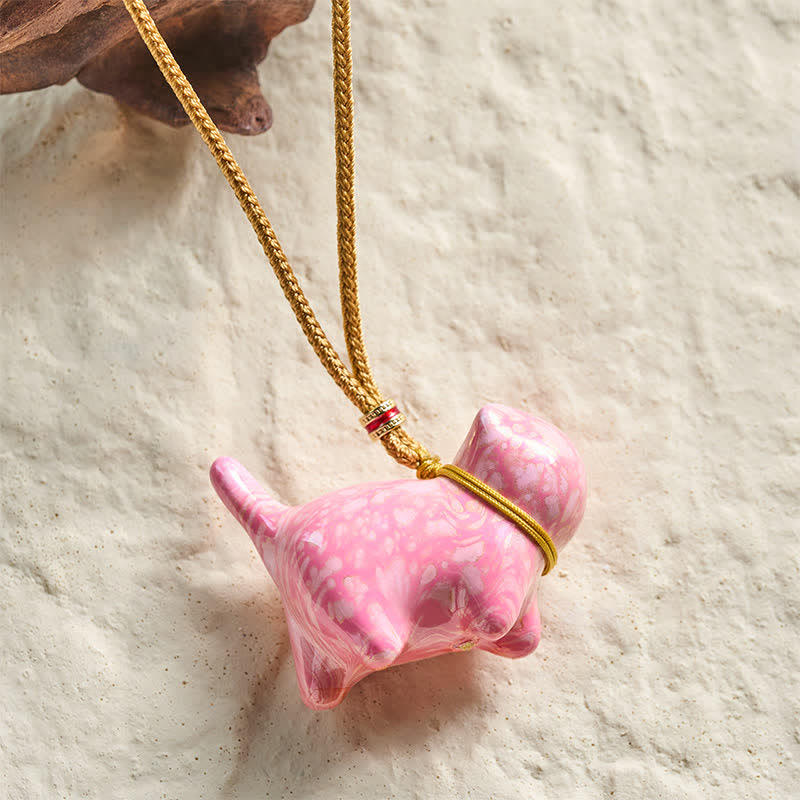 Buddha Stones Collar con dije de gato adorable y equilibrado - image 14