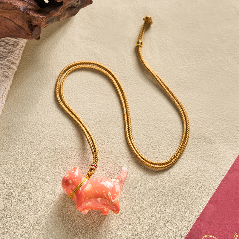 Buddha Stones Collar con dije de gato adorable y equilibrado - image 20