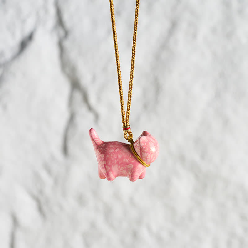 Buddha Stones Collar con dije de gato adorable y equilibrado - image 12
