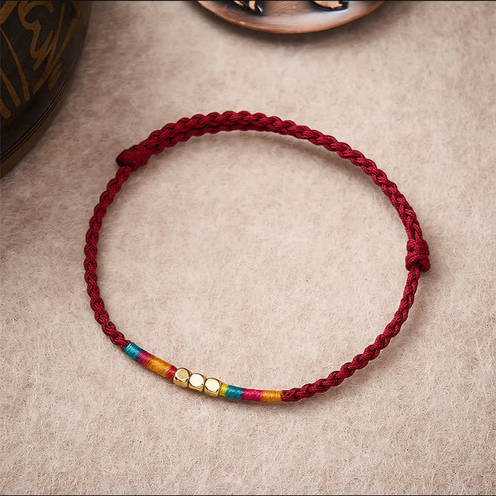 Buddha Stones Pulsera protectora de plata de ley 925 con cuentas y cordón rojo - image 3