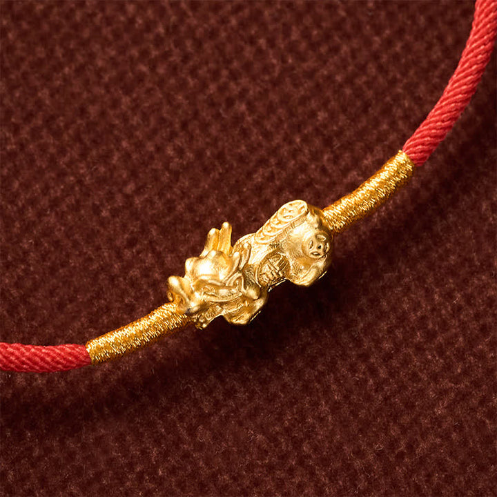 Buddha Stones Pulsera de la suerte PiXiu de hilo rojo hecha a mano - image 18