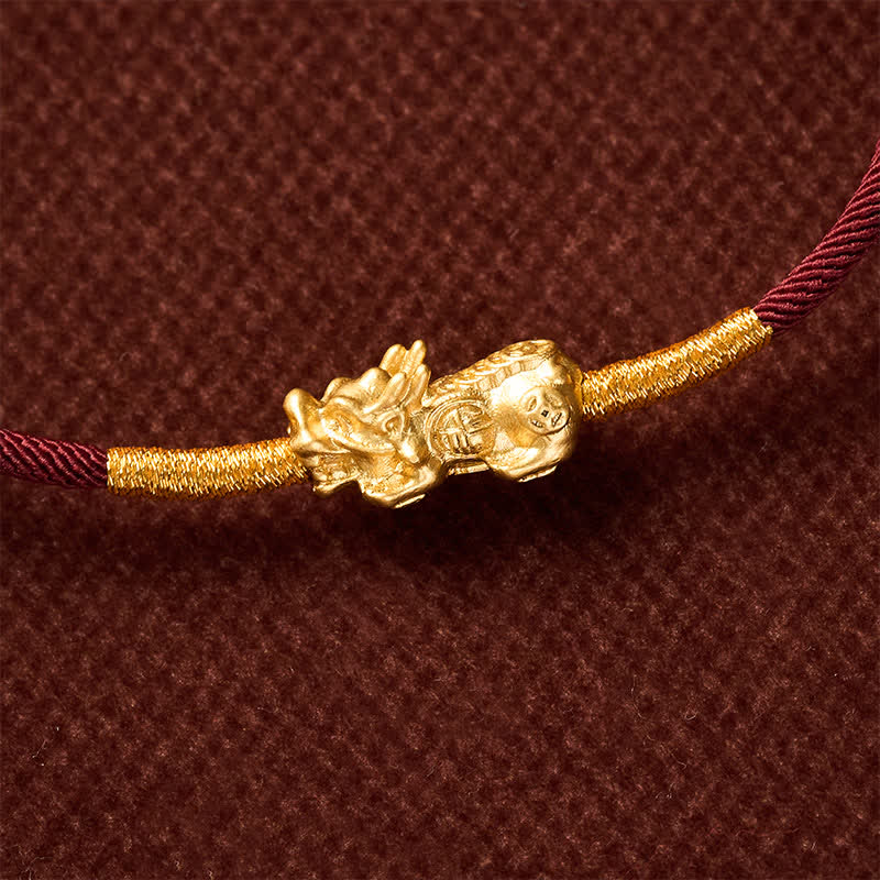 Buddha Stones Pulsera de la suerte PiXiu de hilo rojo hecha a mano - image 10