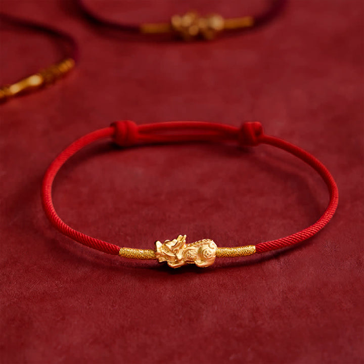 Buddha Stones Pulsera de la suerte PiXiu de hilo rojo hecha a mano - image 13