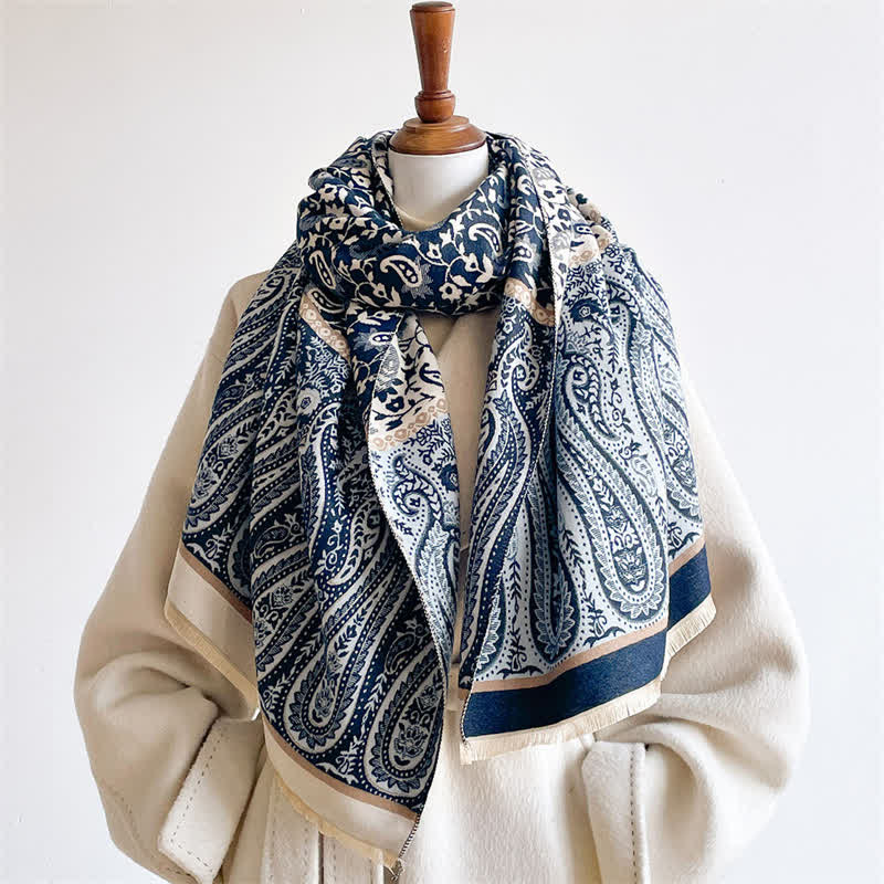 Buddha Stones Chal reversible con estampado floral paisley de enredaderas, ideal para primavera y otoño. - image 11