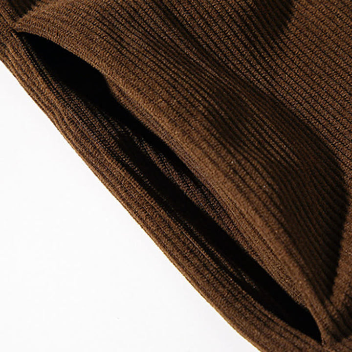 Buddha Stones Chaqueta de hombre de algodón liso con botones de rana, estilo casual de otoño/invierno. - image 15