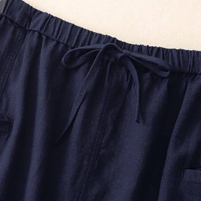 Falda de mujer con cintura elástica y corte en A, con cordón ajustable y estampado de Buddha Stones. - image 1