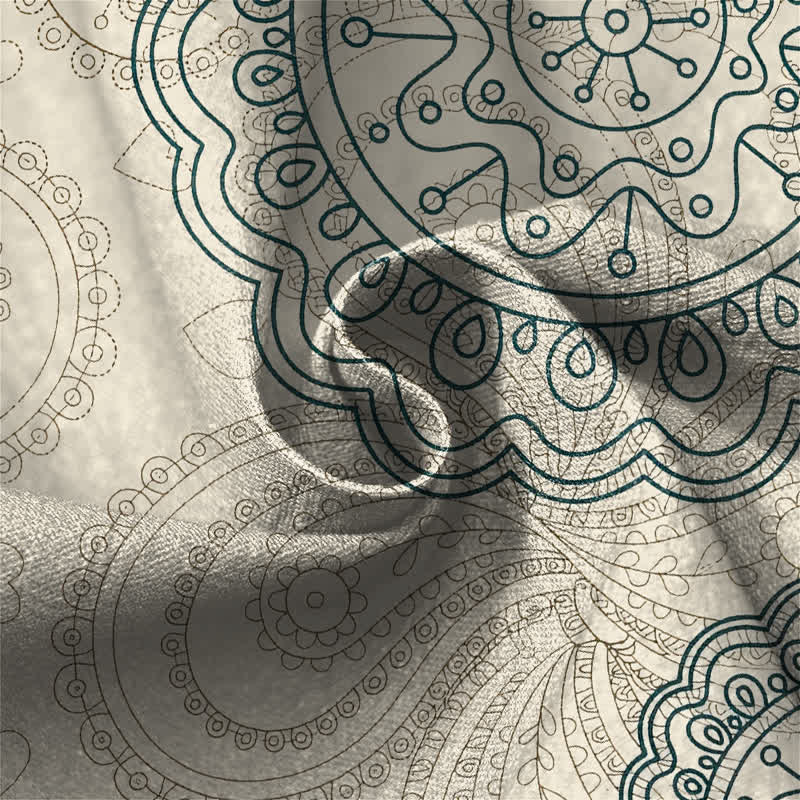 Buddha Stones Pantalones harem de algodón puro con estampado de mandala estilo boho, botones de rana y cintura elástica para mujer con bolsillos. - image 4