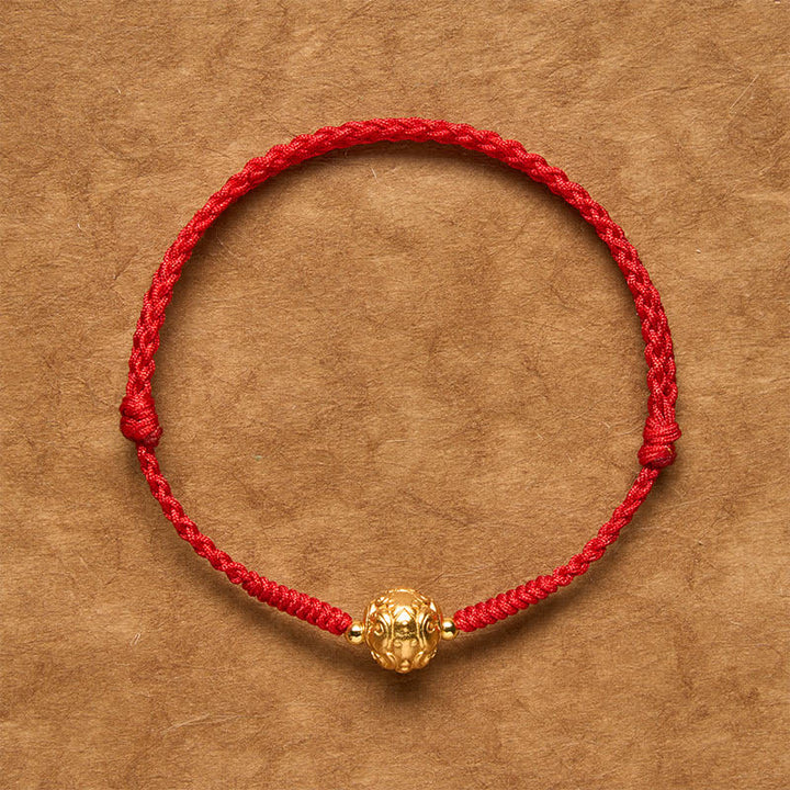 Buddha Stones Pulsera de hilo rojo de la suerte Pi Xiu de cobre - image 1