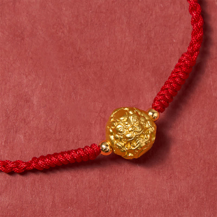 Buddha Stones Pulsera de hilo rojo de la suerte Pi Xiu de cobre - image 5